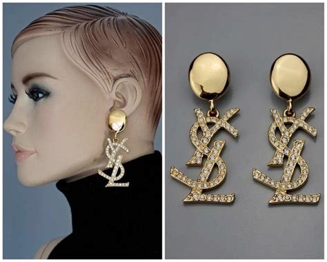 pendientes ysl|ysl pearl earrings.